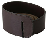 GF Ferre Brown Genuine Leather Logo Wide Waist Belt -   -  GF Ferre.